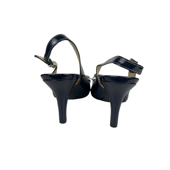 Etienne Aigner  Women's Bronte Blue Bow  Slingback Heels Round Toe Size 7 - Picture 8 of 12